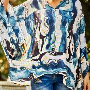 NWT Marble Print Lightweight Top